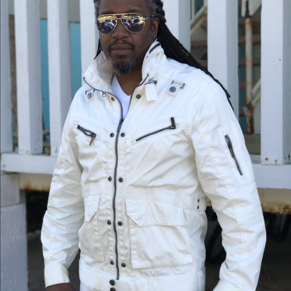 Decibel white windbreaker nylon jacket - Picture 2 of 5